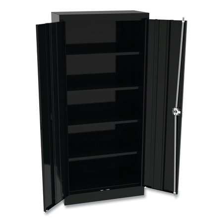 ALERA Space Saver Storage Cabinet, 4 Fixed Shelves, 30w x 15d x 66h, Black CM6615BK